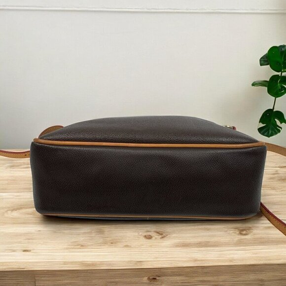 Dooney & Bourke Pebble Grain Kimberly Crossbody Bag Brown With British Tan Trim - Picture 7 of 11